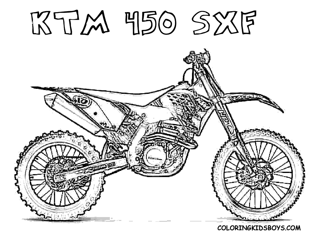 Download Motocross Bikes Coloring Pages - Coloring Home