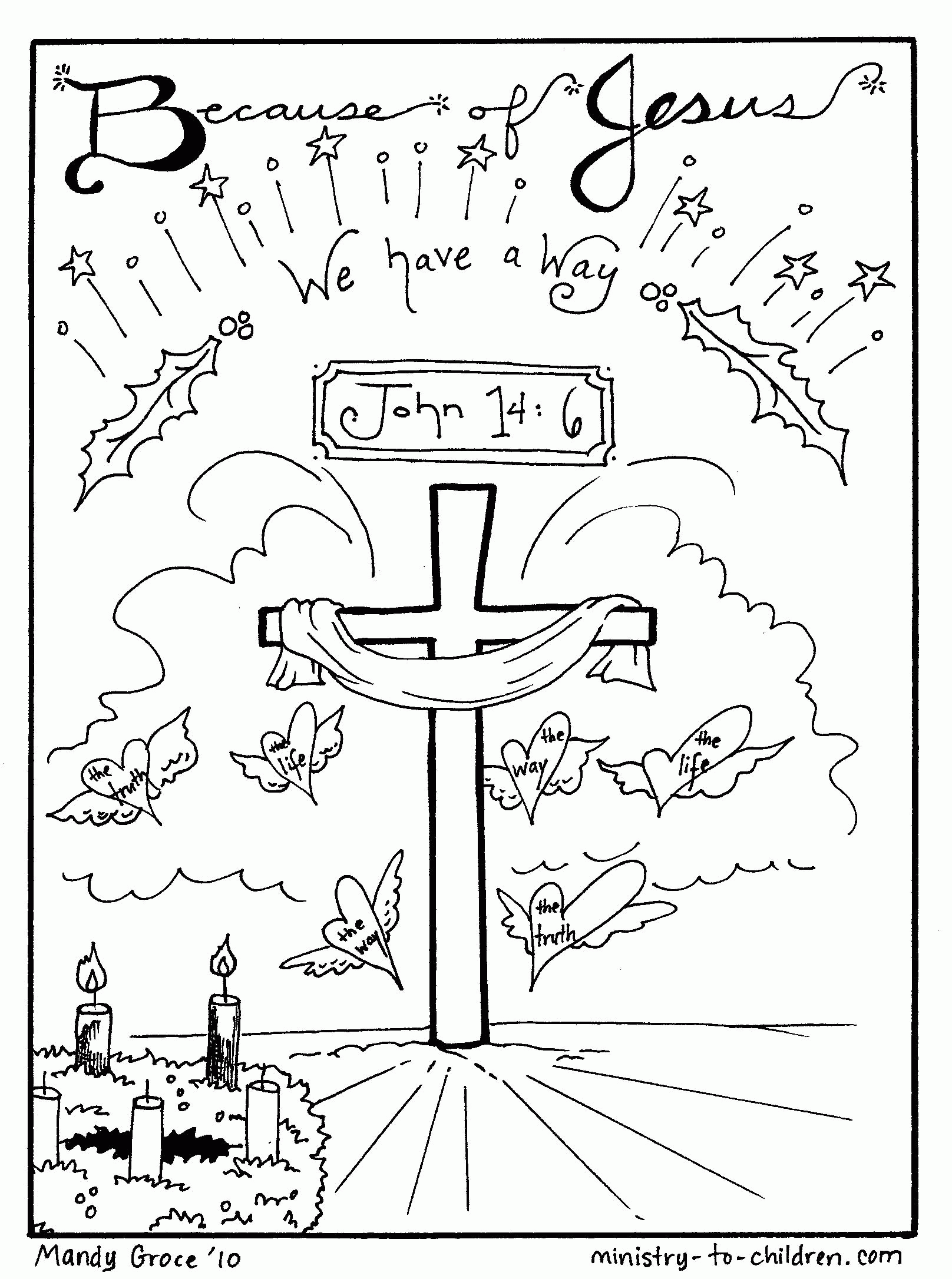 Jesus Is The Light Coloring Page - Coloring Home