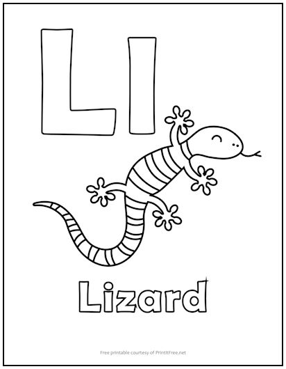 Alphabet Letter “L” Coloring Page | Print it Free