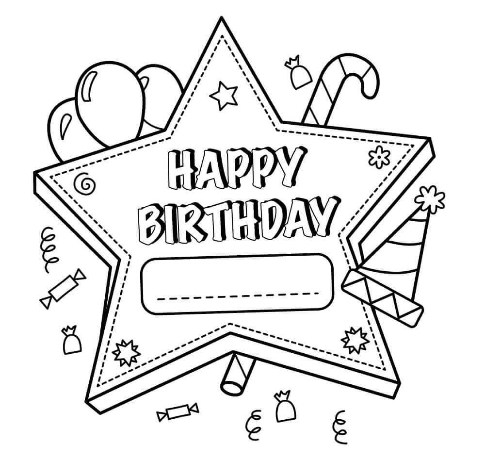 Happy Birthday Boy Coloring Pages Coloring Home