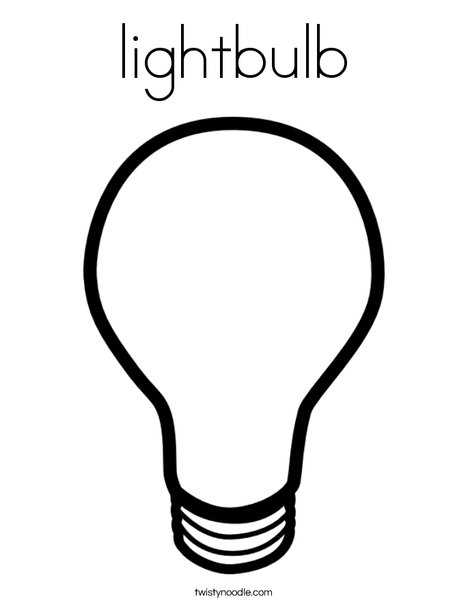 lightbulb Coloring Page - Twisty Noodle