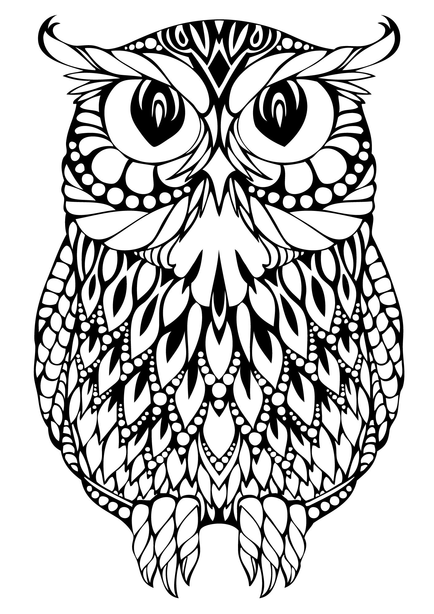 Free Printable Owl Christmas Coloring Pages