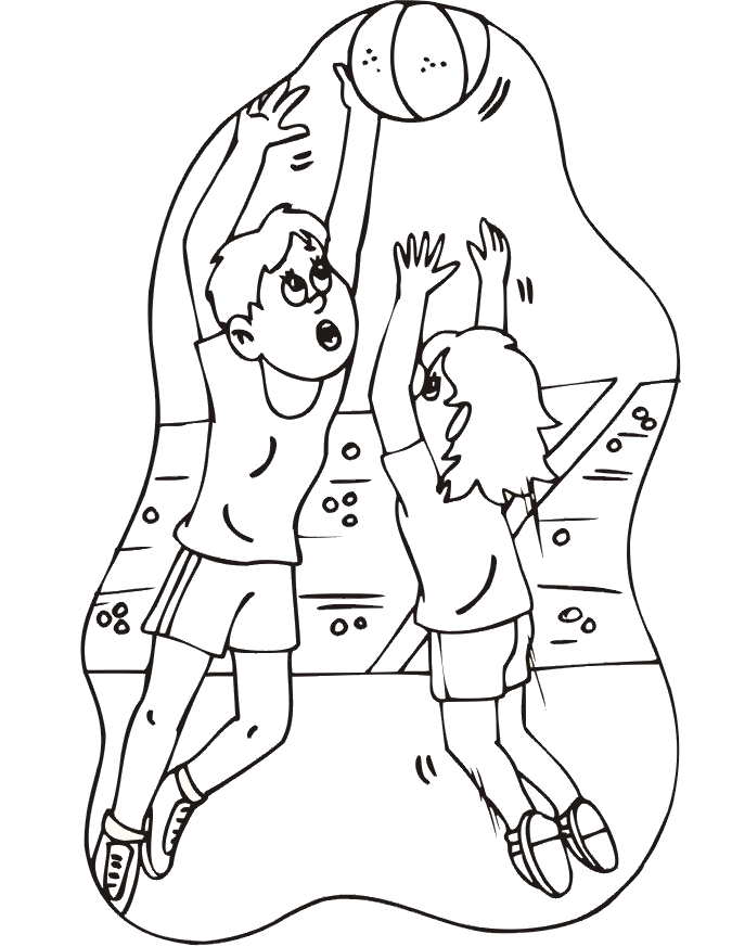 Basketball Coloring Picture | Girl's Basketball Game