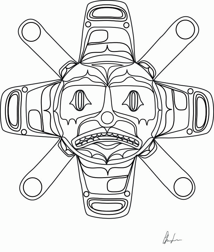 haida art colouring pages - Clip Art Library