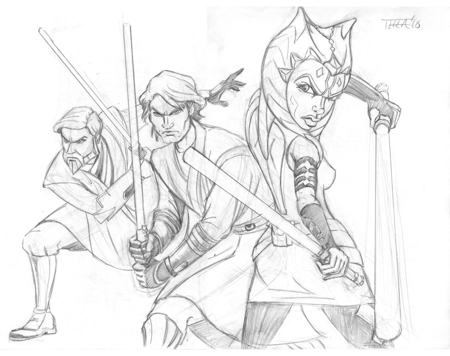 Ahsoka coloring pages download and print for free