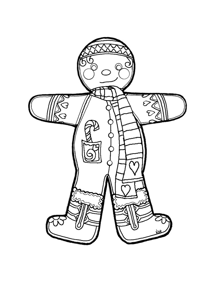 Gingerbread Man coloring pages. Download and print Gingerbread Man coloring  pages.