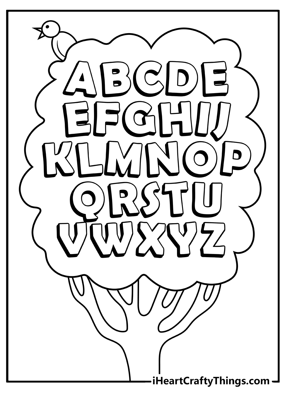 A To Z Alphabet Coloring Pages Pdf