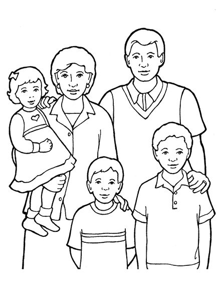 Home & Family | color pages on lds.org | Family coloring pages, Family  coloring, Coloring pages