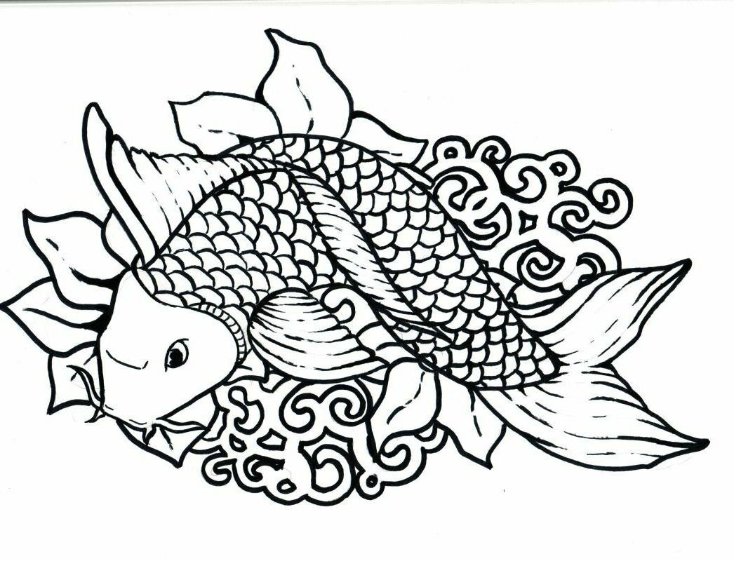 Koi fish coloring pages to download and print for free