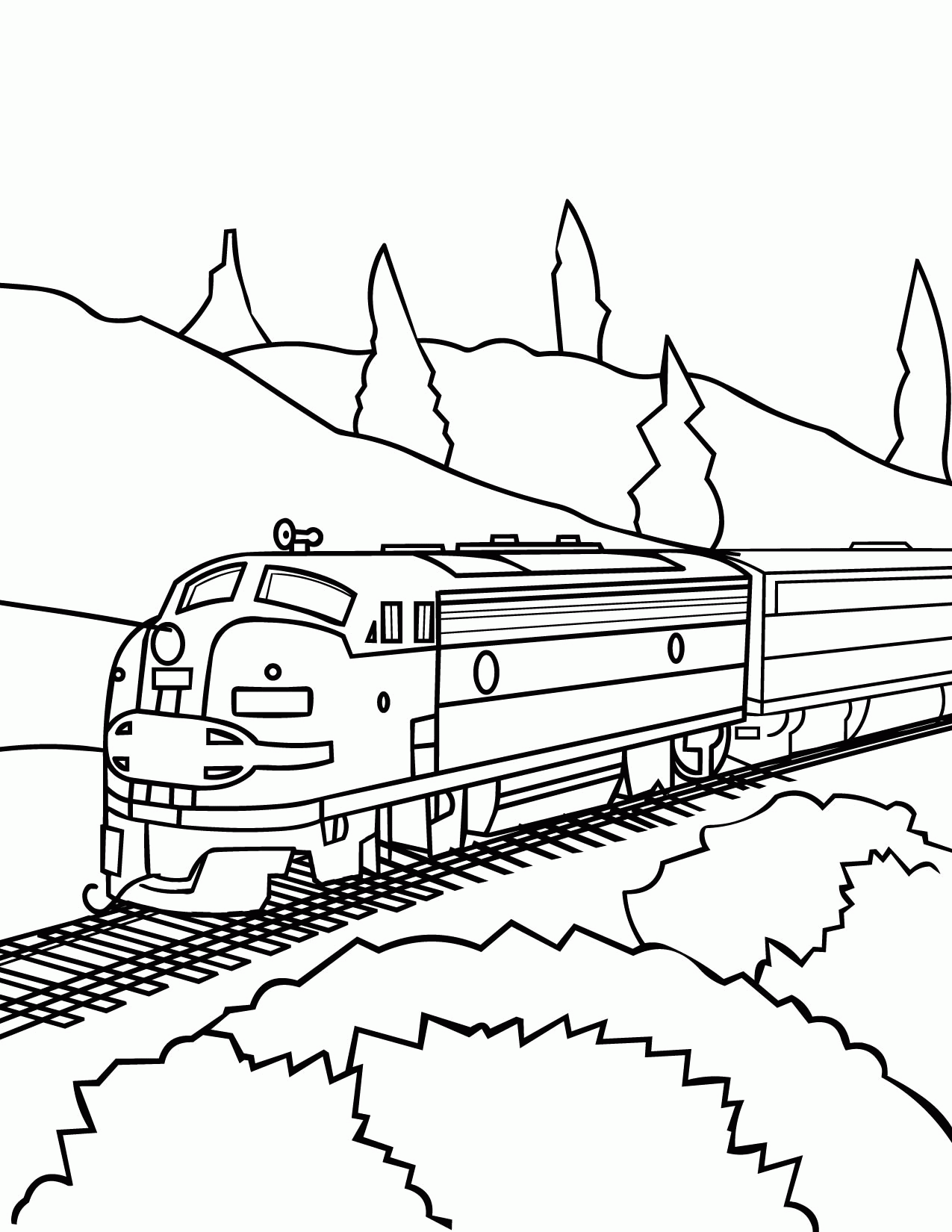 blank train coloring pages coloring home