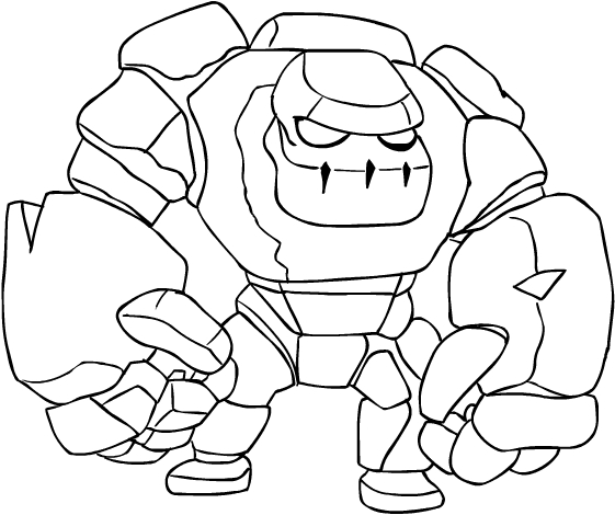 Golem from Clash of Clans coloring page