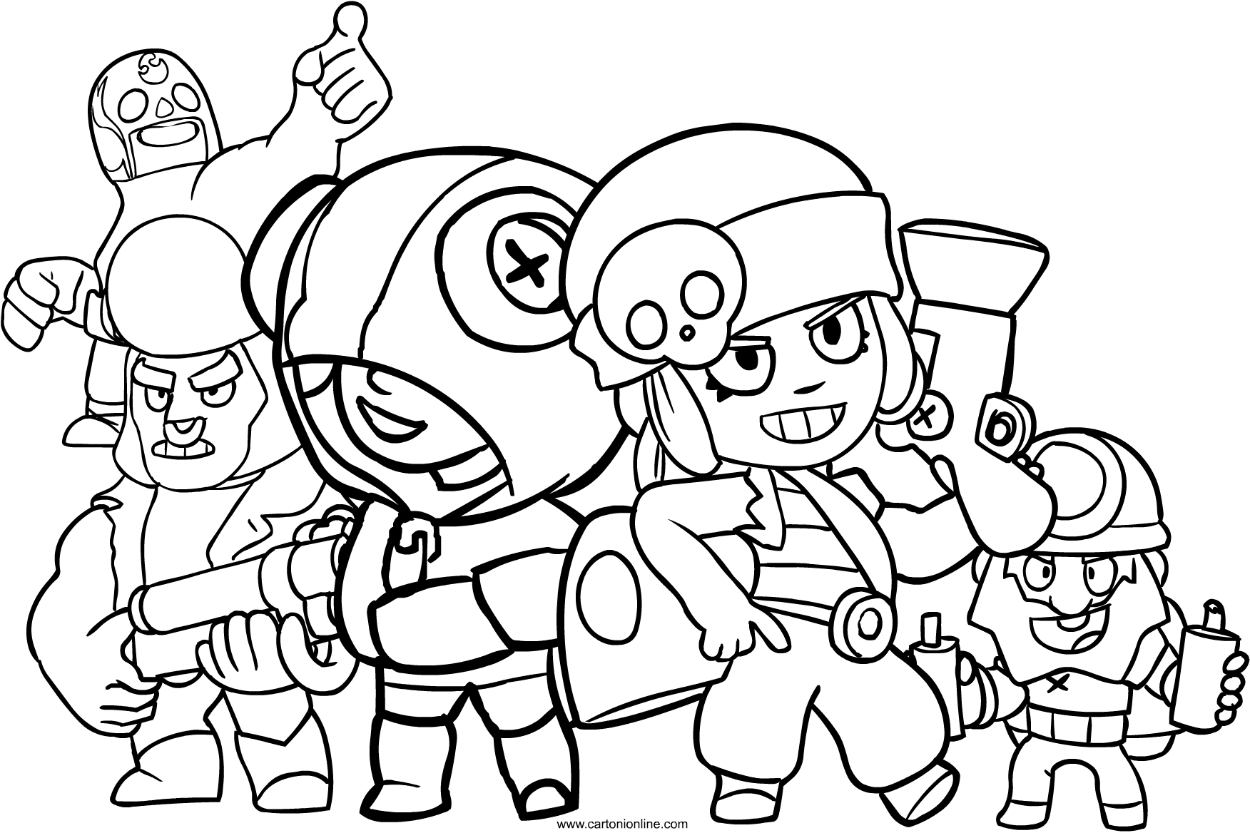 Brawl Stars Coloring Pages Coloring Home - coloriage brawl stars skipe