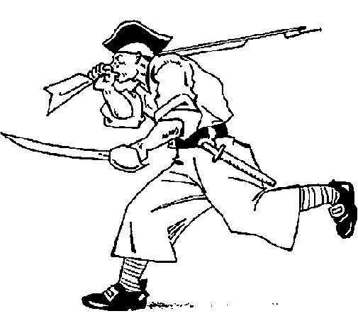 Pirate with swords coloring page - Coloringcrew.com