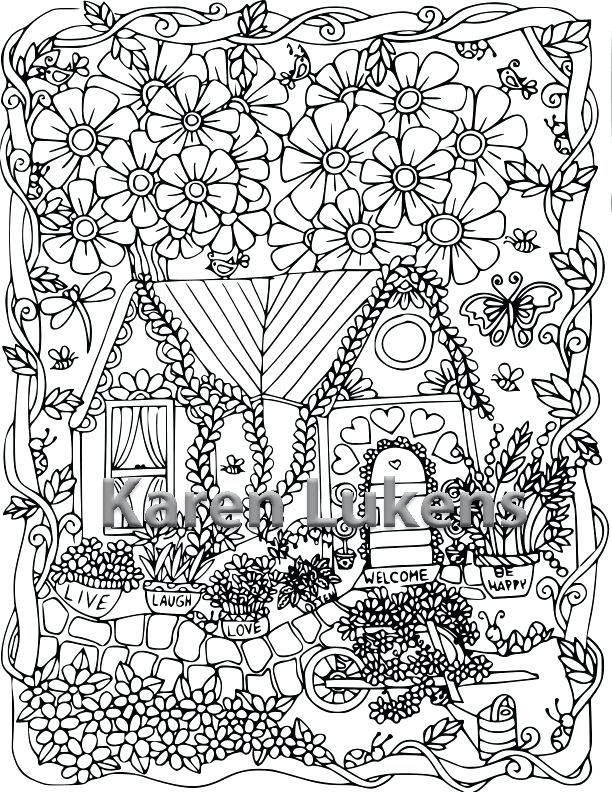 Cottage Coloring Pages at GetDrawings | Free download