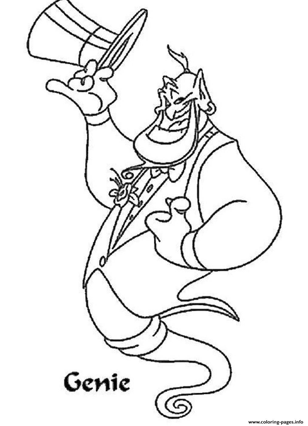 Aladdin Printable Coloring Pages aladdin s genie584b coloring ...
