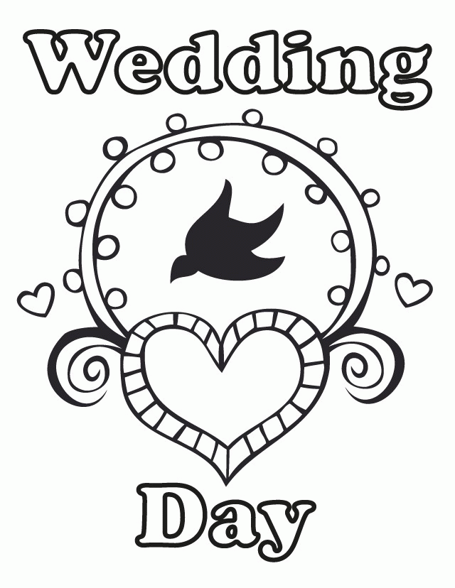 Free Wedding Coloring Pages For Kids