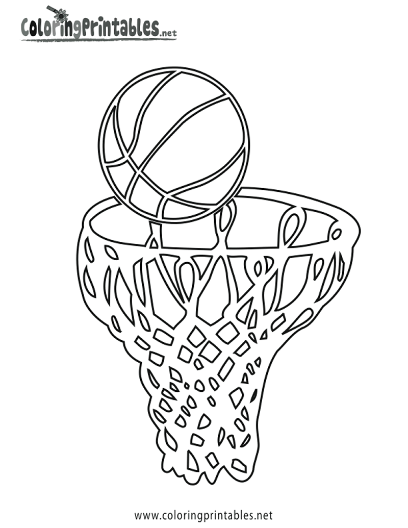 basketball hoop with the ball / Basketball / Kids printables ...