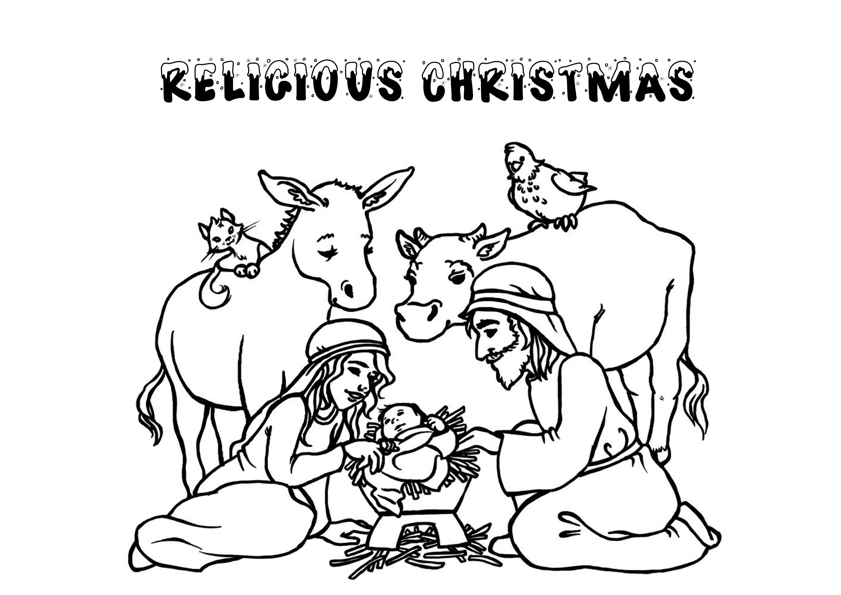 6 Pics of Jesus Christmas Coloring Pages To Print - Religious ...