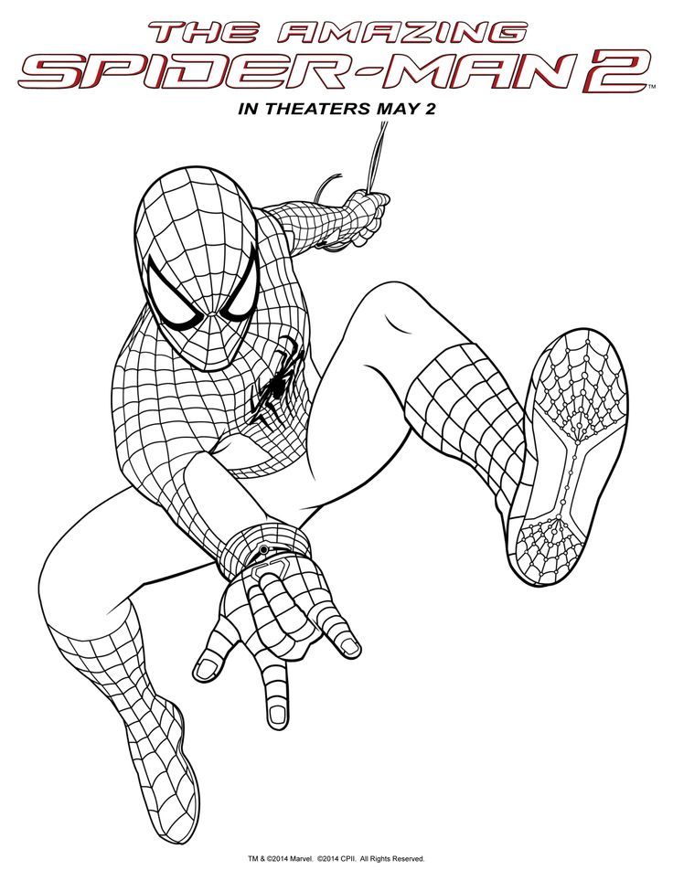  The Amazing Spider Man Coloring Picture 2