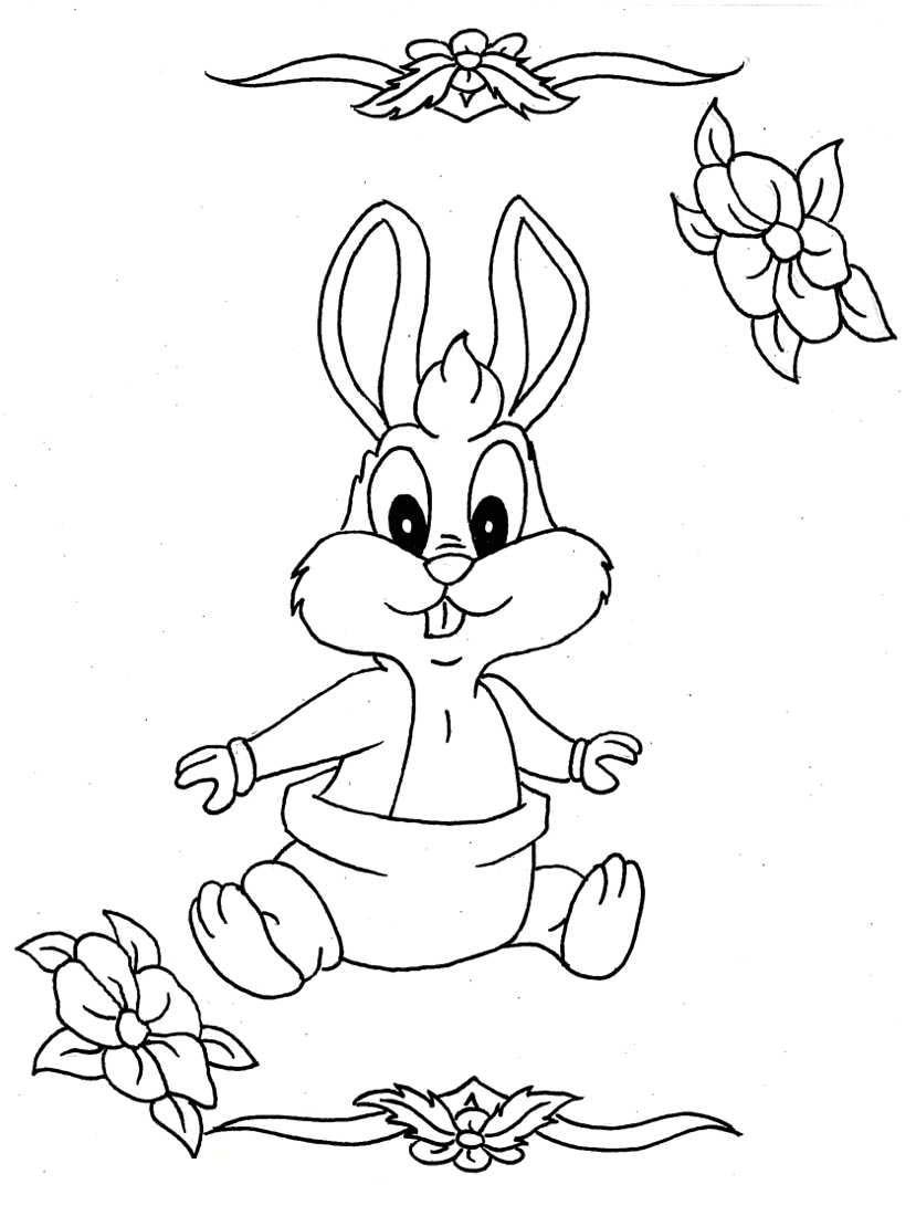 Cute Baby Bunny Coloring Pages | Coloring Online