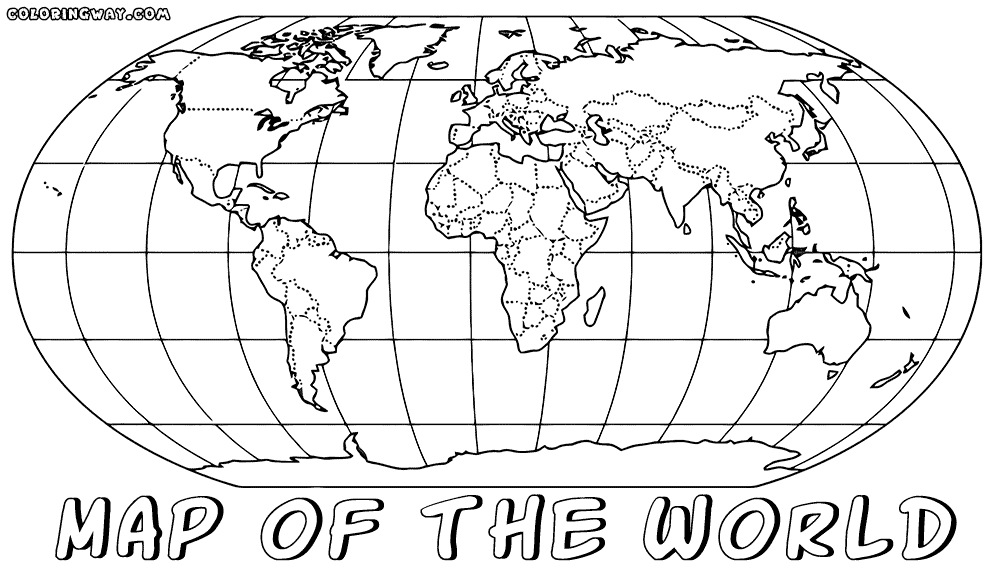 Printable World Map Coloring Page
