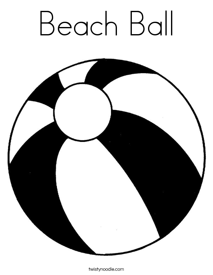 Beach Ball Coloring Page - Twisty Noodle