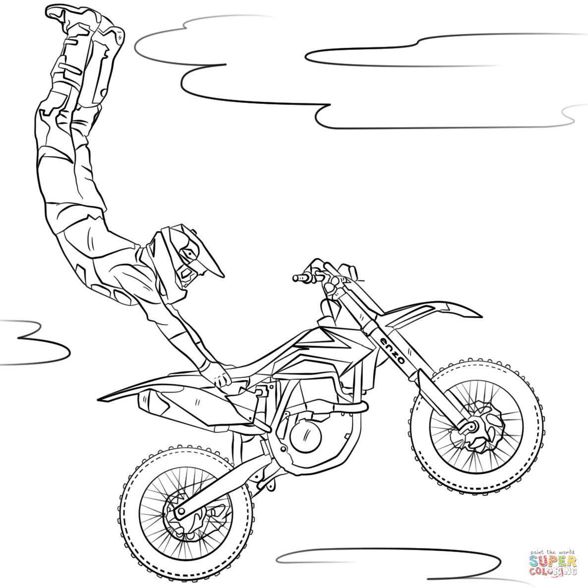 Freestyle Motocross coloring page | Free Printable Coloring ...