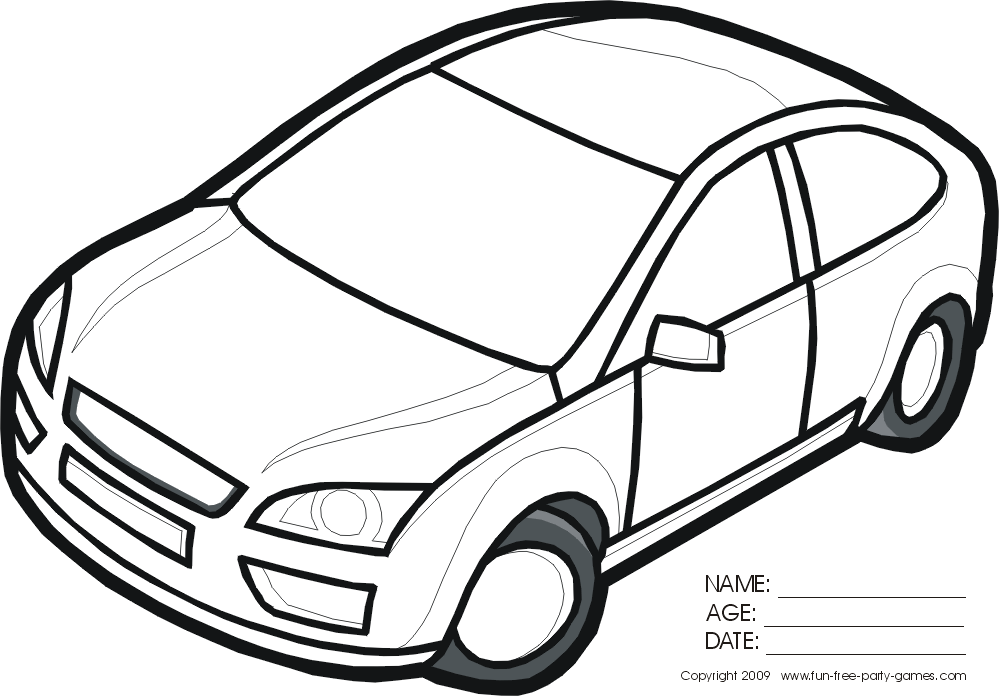 Car Pictures To Color For Kids Coloring Home