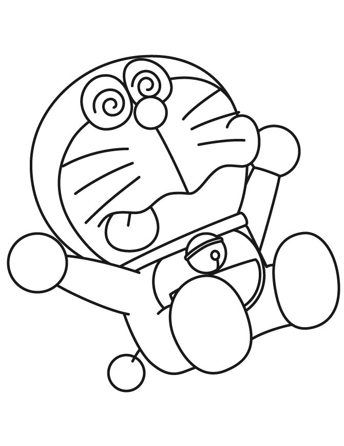 Funny Doraemon Coloring Page | Free Printable Coloring Pages