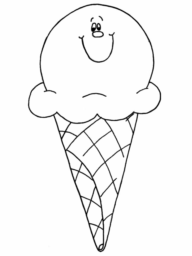 Big ice cream Corn coloring pages for kids | Great Coloring Pages