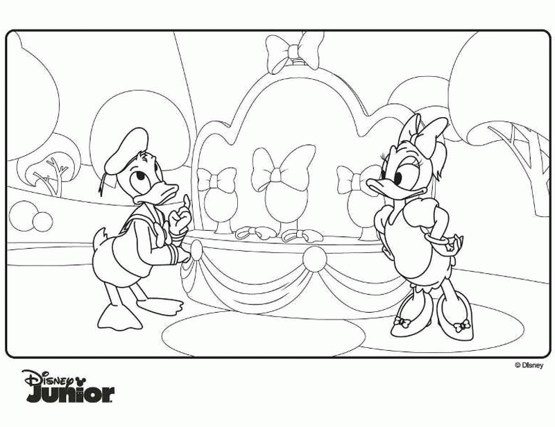 Mickey Mouse Clubhouse Color Pages Black White