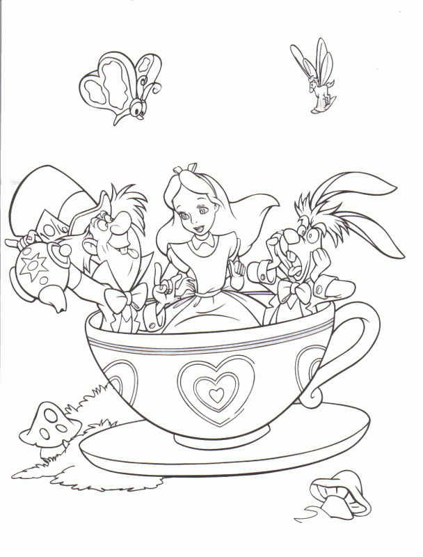 Fantasyland - Mad Tea party - Alice in Wonderland - Disneyland 