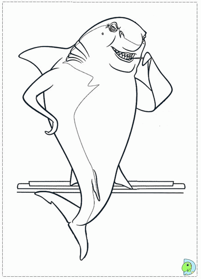 Shark Tale Coloring Pages - Coloring Home