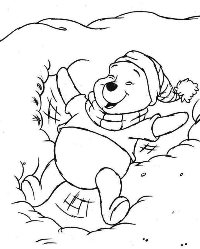 Online Winnie The Pooh Christmas Coloring Pages | Laptopezine.