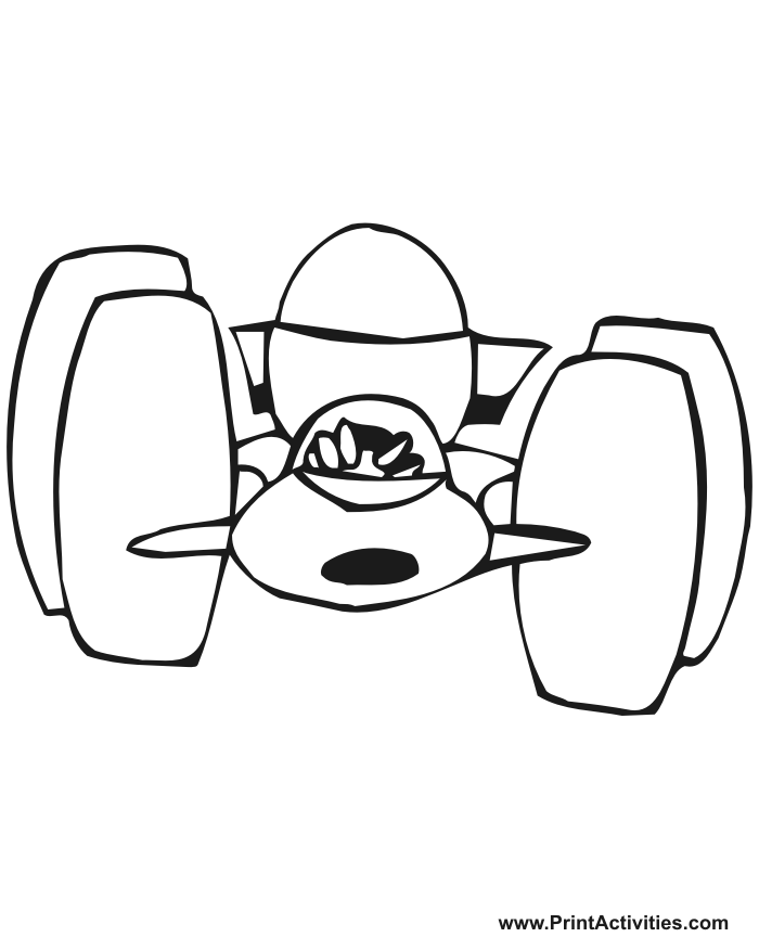 Simple Race Car Coloring Pages