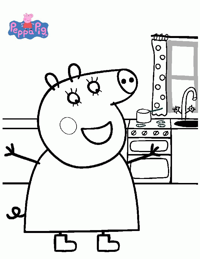 Peppa Pig Colouring In Pages