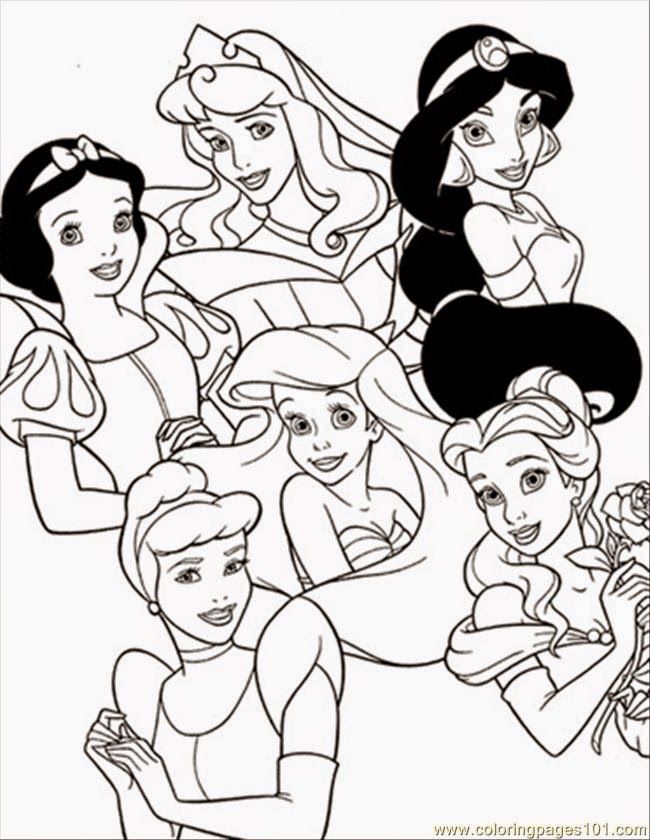 Disney Princesses Coloring Pages - Disney Coloring Pages