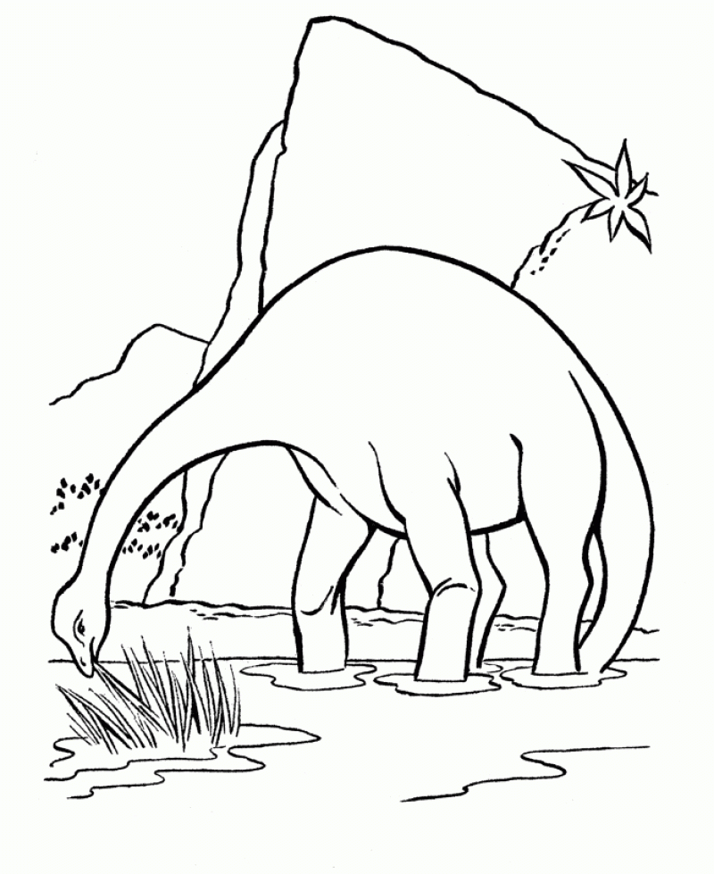 Brontosaurus Coloring Pages To Kids . Kids Coloring Book