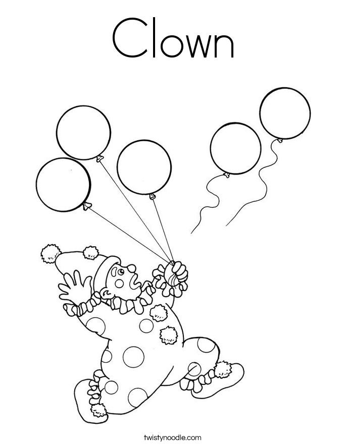 Birthday Clown Coloring Pages