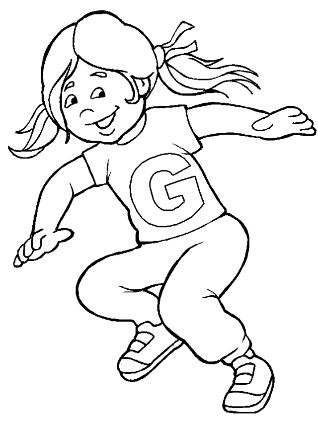 letter G Girl coloring pages | Coloring Pages