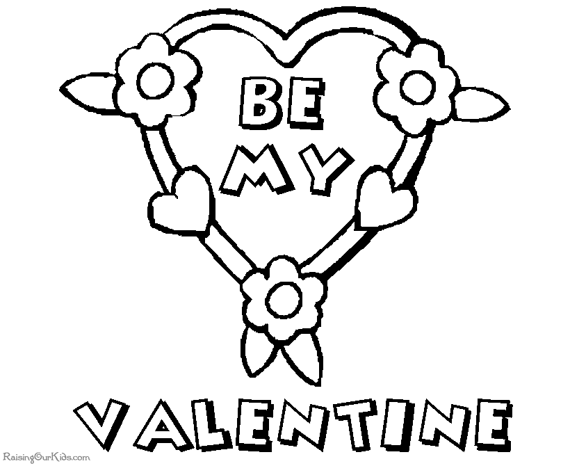Valentine Free Flower Coloring Pages - 020
