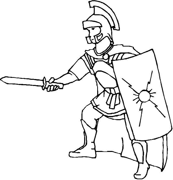 Coloring centurion roman soldier picture