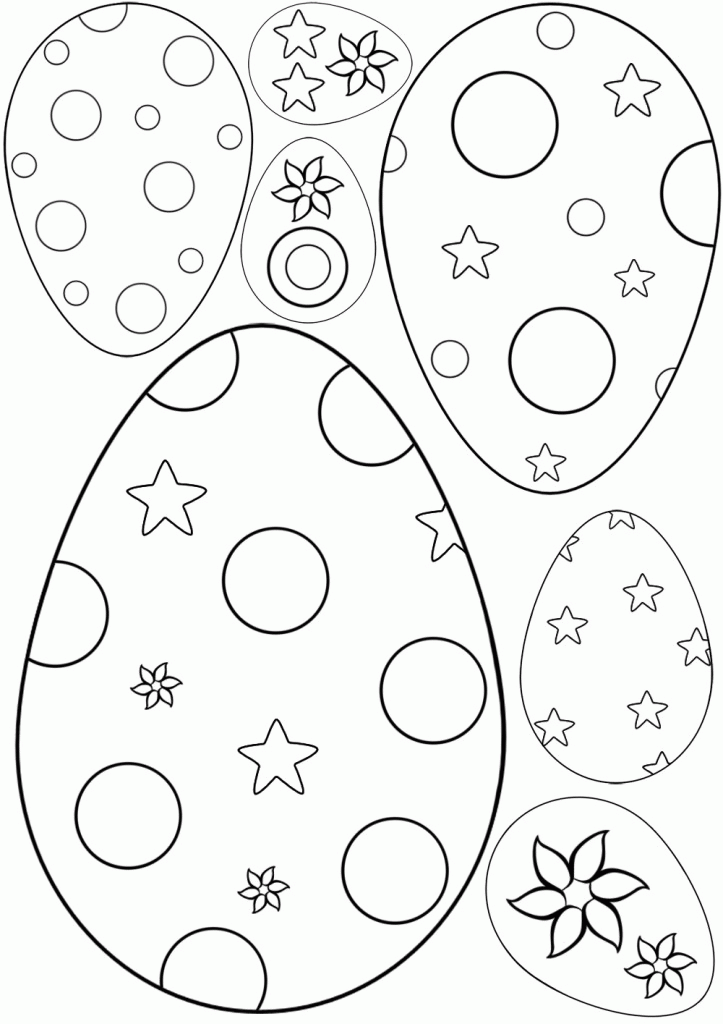 Patterned Easter Eggs to Colour - Rooftop Post Printables