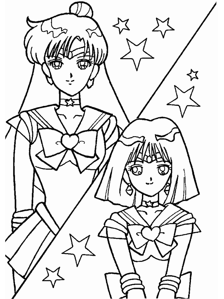 Printable Coloring Pages: Anime Coloring Book Pages