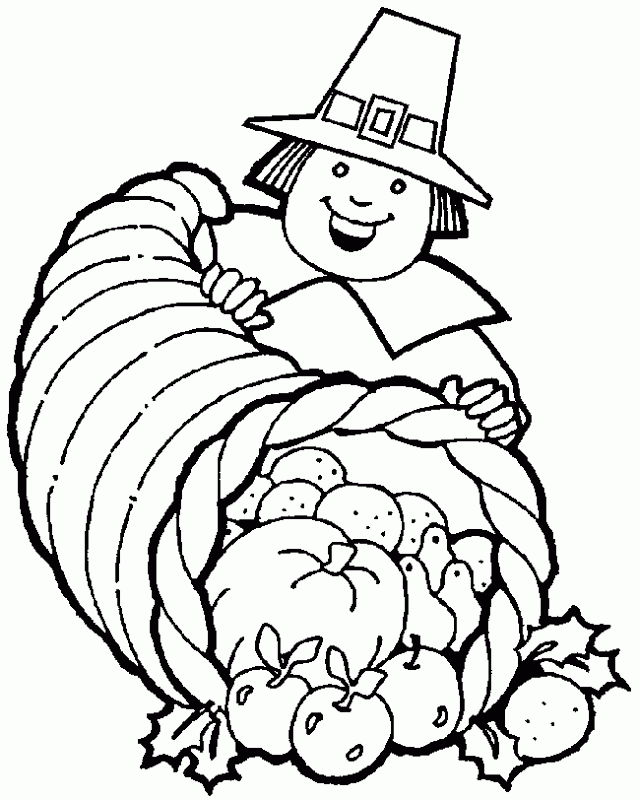 Thanksgiving Character Coloring Pages