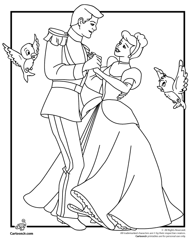 Cindrella Coloring Pages