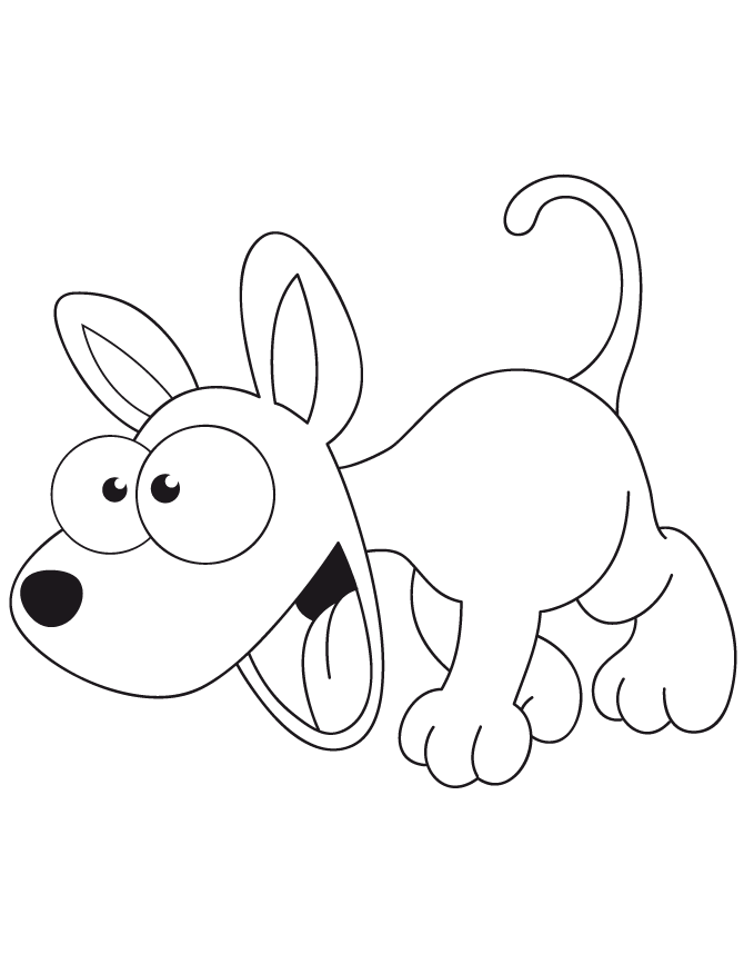 Boxer Dog Easy Line Art Coloring Page | Free Printable Coloring Pages