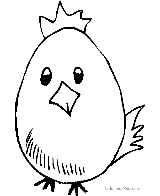 Easter Coloring Pages - Easter Egg Chick