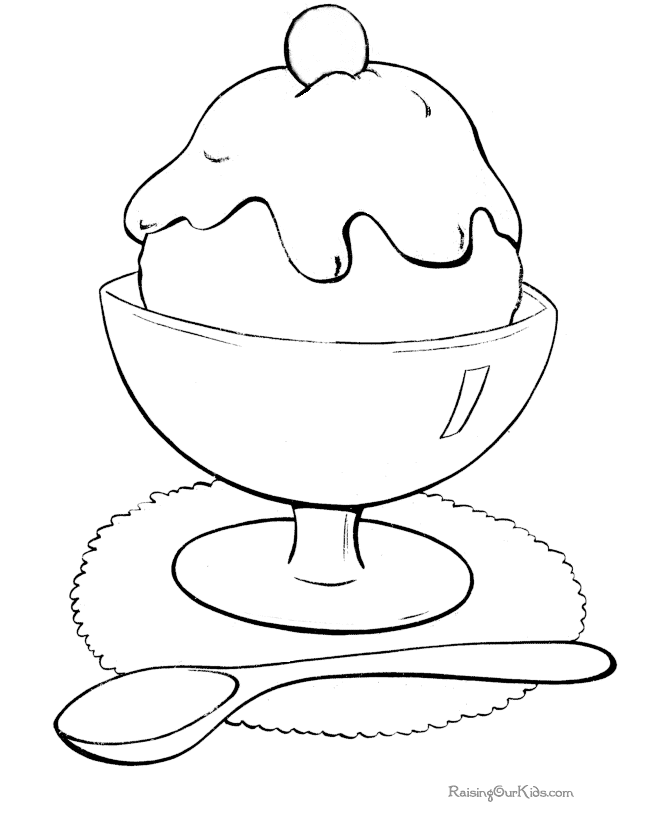 Ice Cream coloring pages to print and color 010