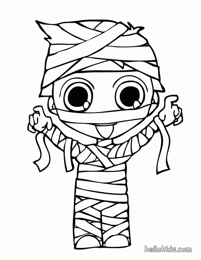 Mummy Coloring Page Sheet | 99coloring.